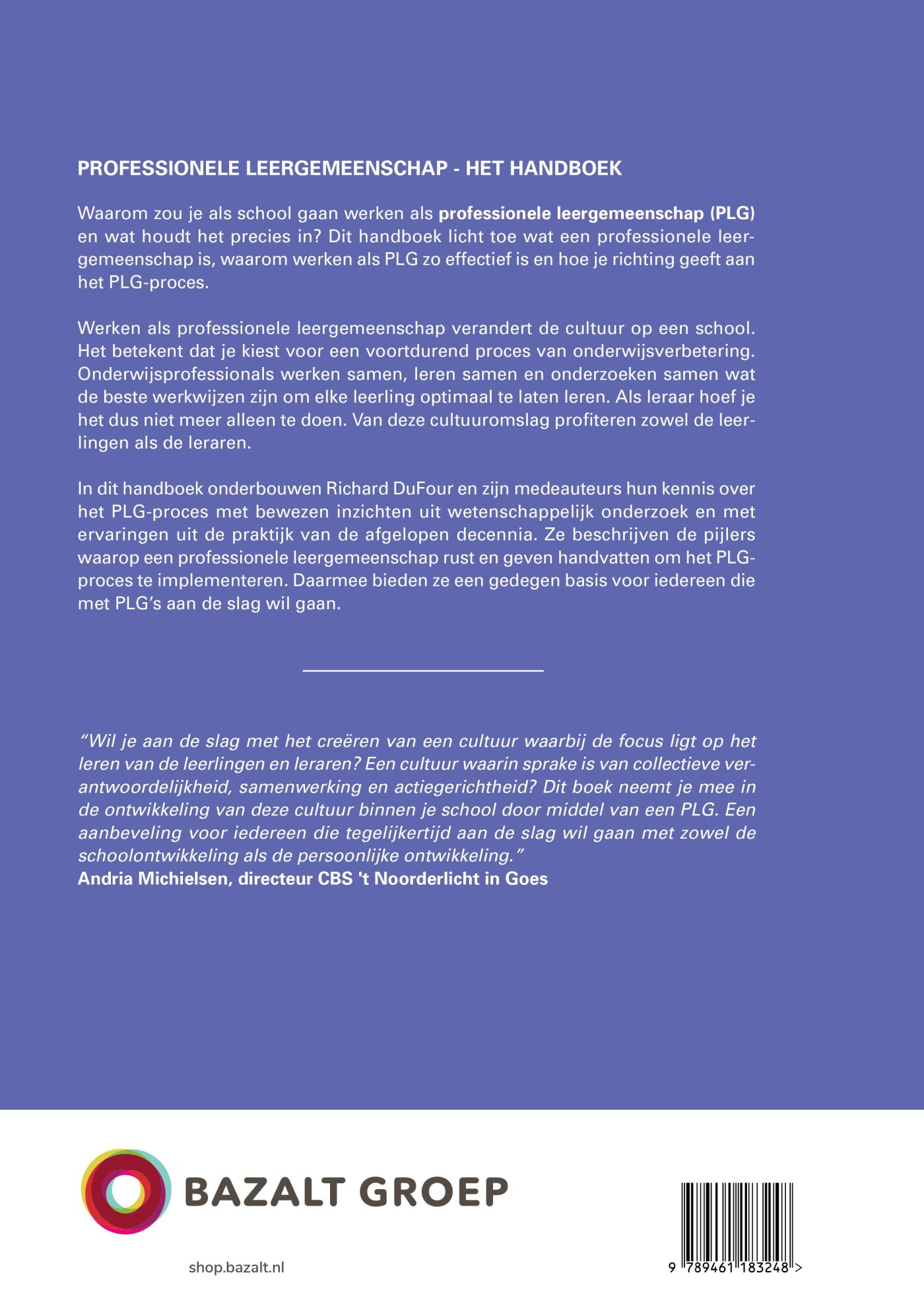 Professionele leergemeenschap achterkant