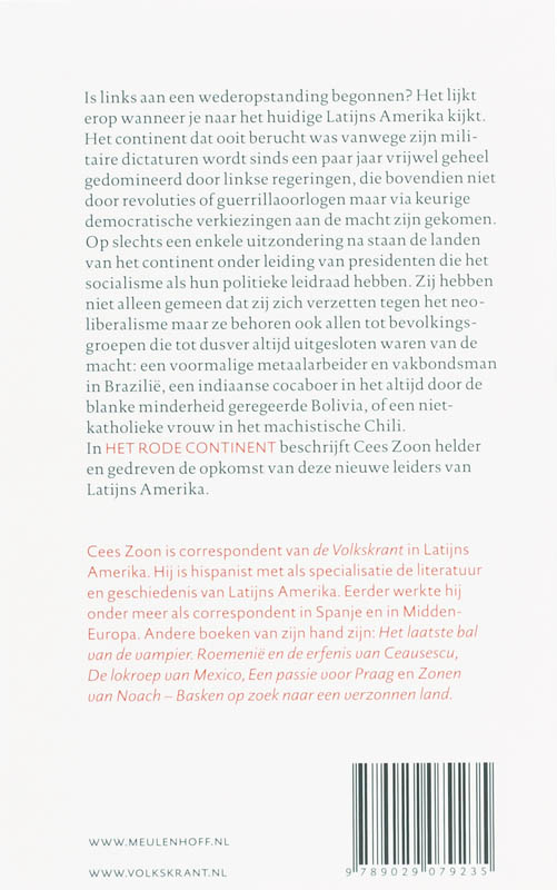 Het rode continent Het rode continent achterkant