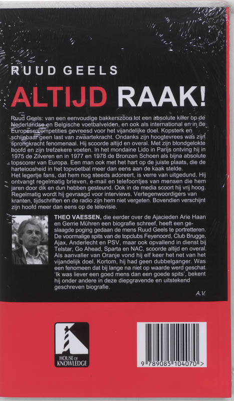 Ruud Geels, Altijd Raak ! + Dvd achterkant