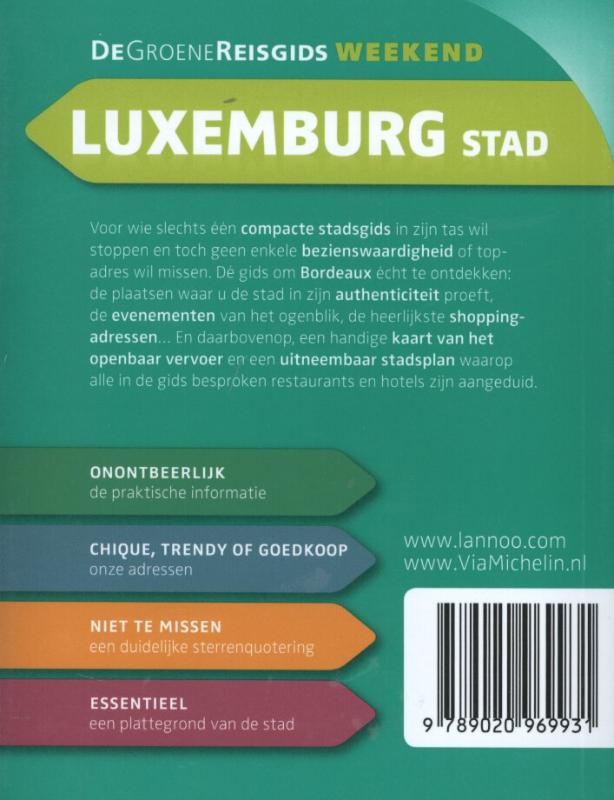 Luxemburg stad weekend / Groene Michelingids achterkant