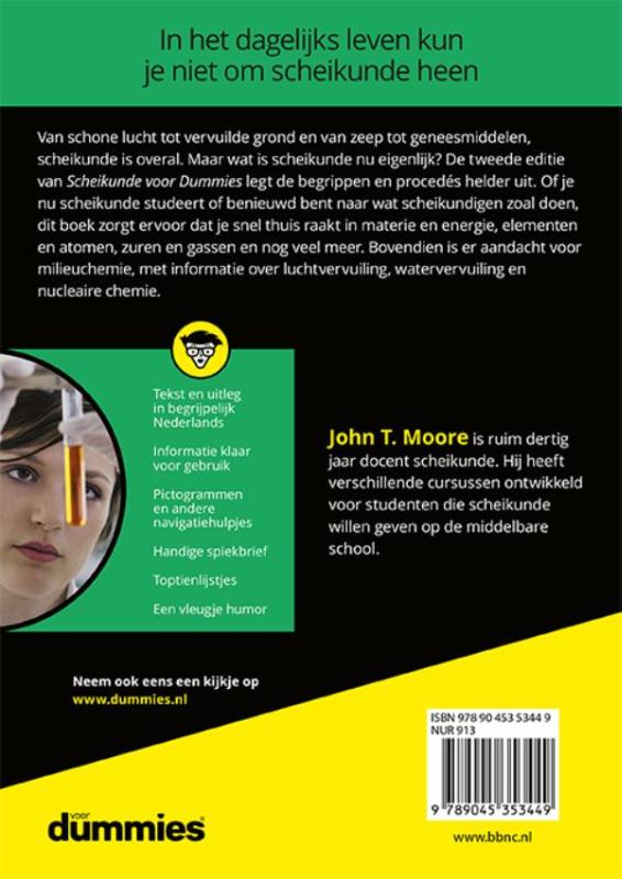 Scheikunde voor Dummies / Voor Dummies achterkant