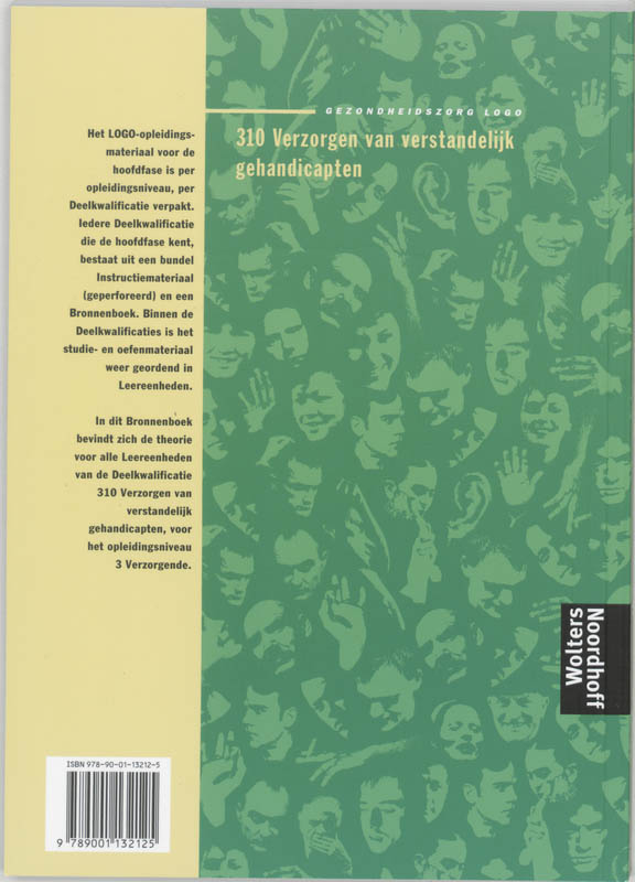 Deelkwalificatie 310 / Serie gezondheidzorg LOGO verzorgende Niveau 3 achterkant