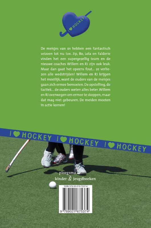 Haarbandjes en wedstrijdkriebels / I love hockey / 4 achterkant