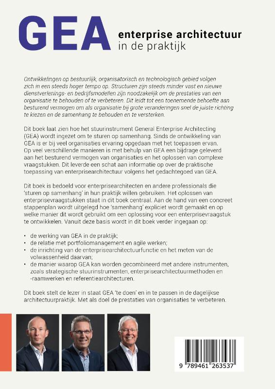 GEA enterprisearchitectuur in de praktijk / Wijzer in architectuur / 1 achterkant