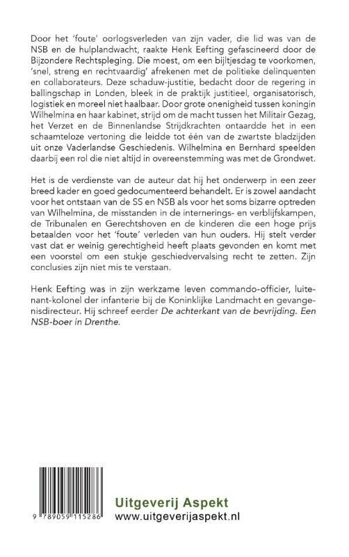 De Bijzondere Rechtspleging 1944-1952 achterkant