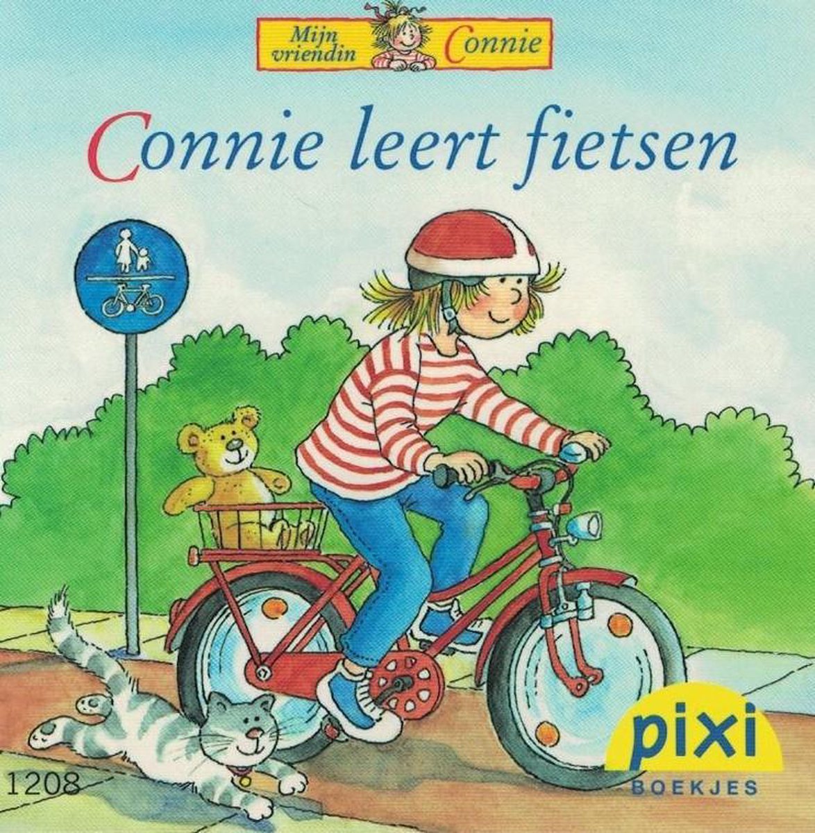 Connie leert fietsen