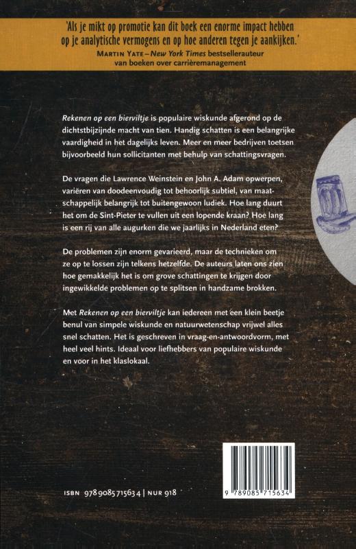 Rekenen op een bierviltje achterkant