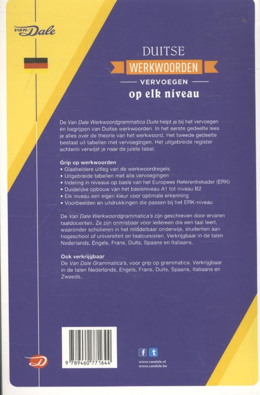 Van Dale werkwoordgrammatica Duits / Van Dale werkwoordgrammatica's achterkant