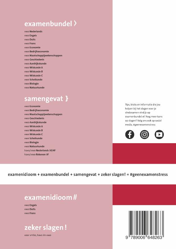 Examenbundel / vwo Maatschappijwetenschappen 2023/2024 achterkant