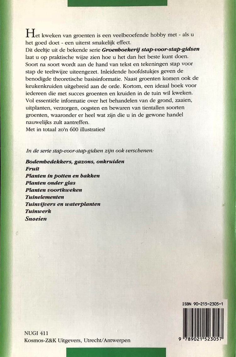 Groenten / De groenboekerij Stap-voor-stap-gids achterkant