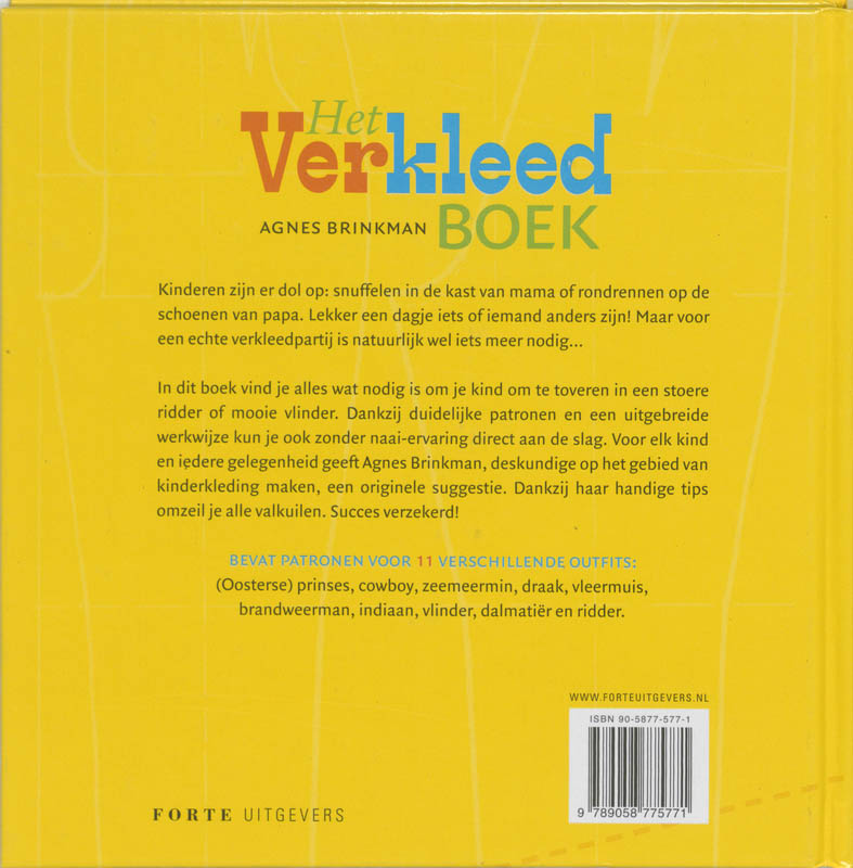 Het verkleedboek achterkant