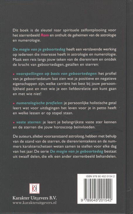 De magie van je geboortedag / Ram achterkant