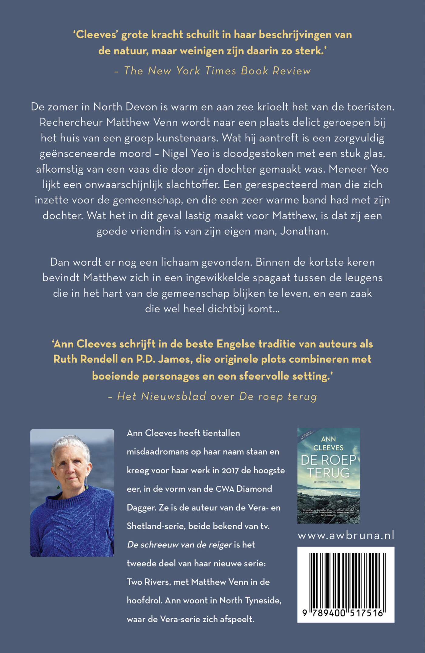 De schreeuw van de reiger / Matthew Venn / 2 achterkant