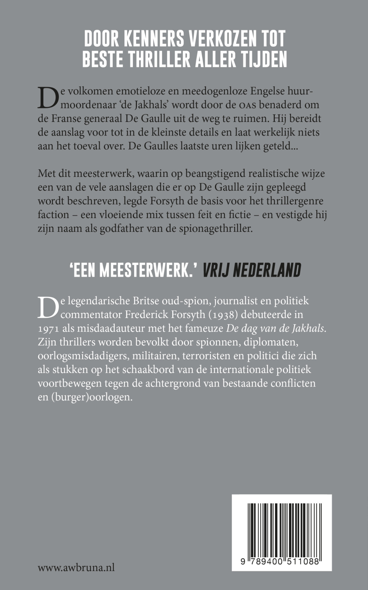 De dag van de Jakhals achterkant