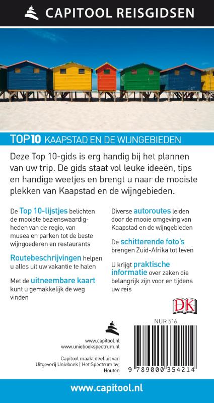 Kaapstad en de wijngebieden / Capitool Reisgidsen Top 10 achterkant