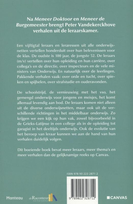 De leraarskamer De leraarskamer achterkant