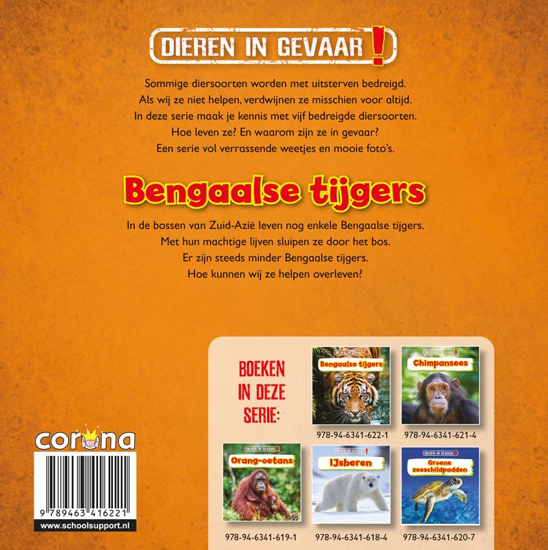 Bengaalse tijgers / Dieren in gevaar! achterkant