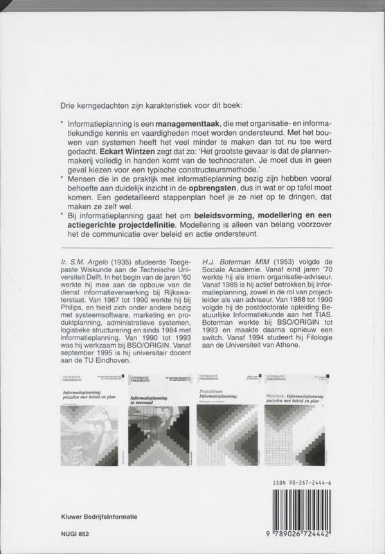 Praktijkboek informatieplanning. opbrengsten en werkwijzen / Informatieverzorging achterkant