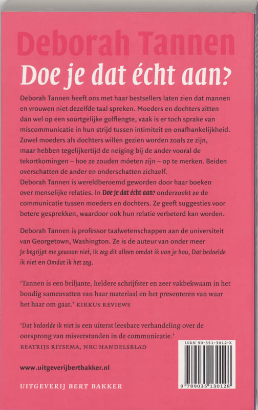 Doe je dat echt aan? Doe je dat echt aan? achterkant