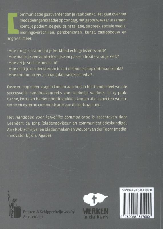 Handboek voor kerkelijke communicatie / Werken in de kerk achterkant