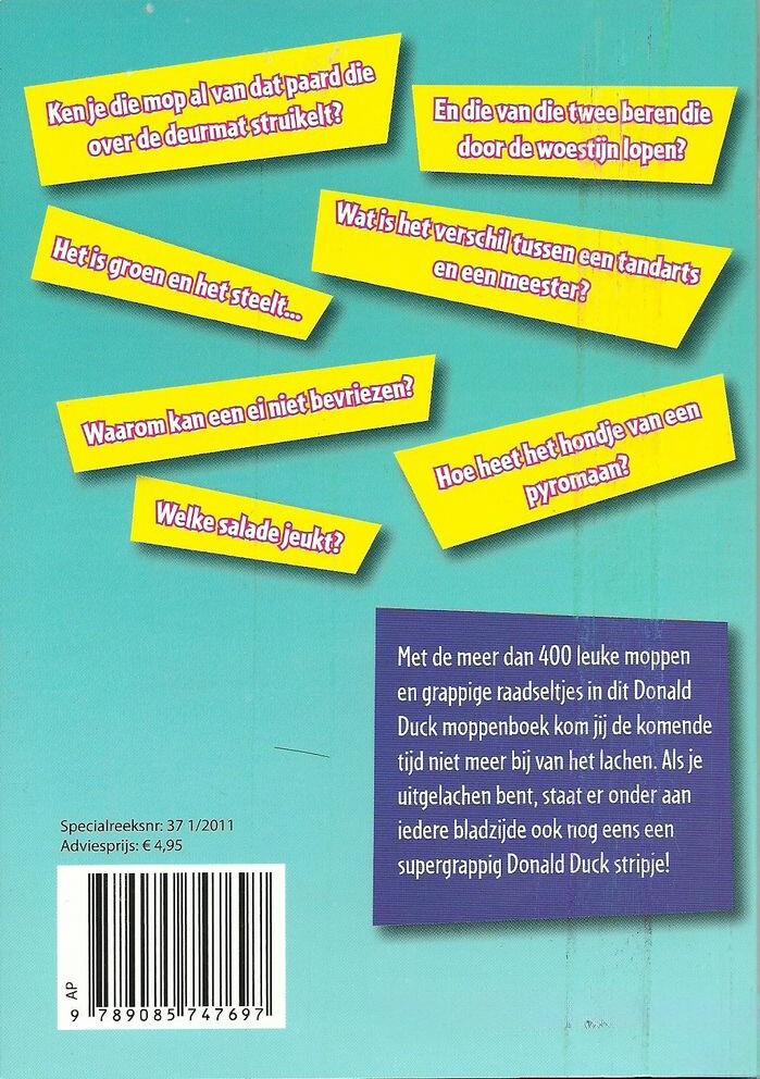 Donald Duck Moppentrommelboek 1 / Donald Duck moppentrommel / 1 achterkant