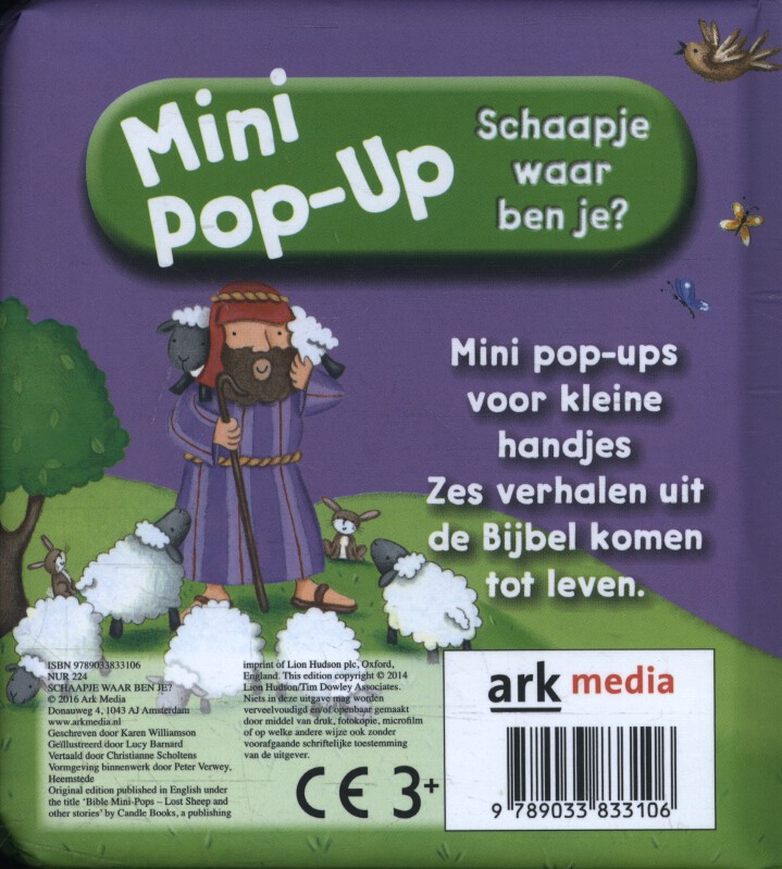 Mini pop-up  -   Schaapje waar ben je? achterkant