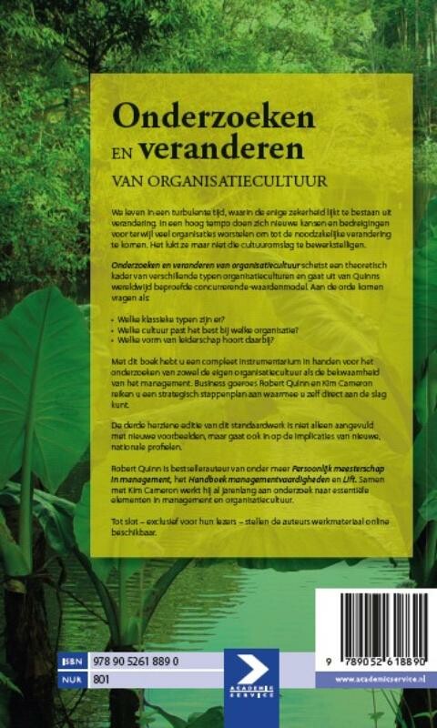 Onderzoeken en veranderen van organisatiecultuur achterkant