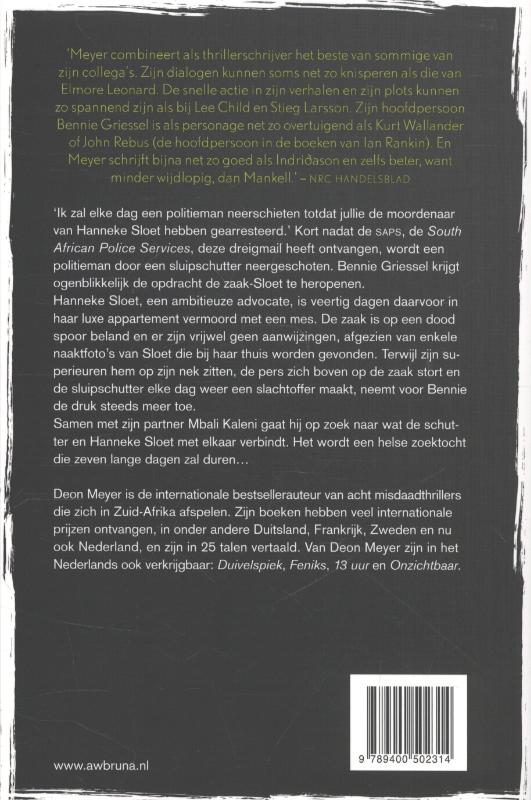 7 dagen / Bennie Griessel / 3 7 dagen / Bennie Griessel / 3 achterkant