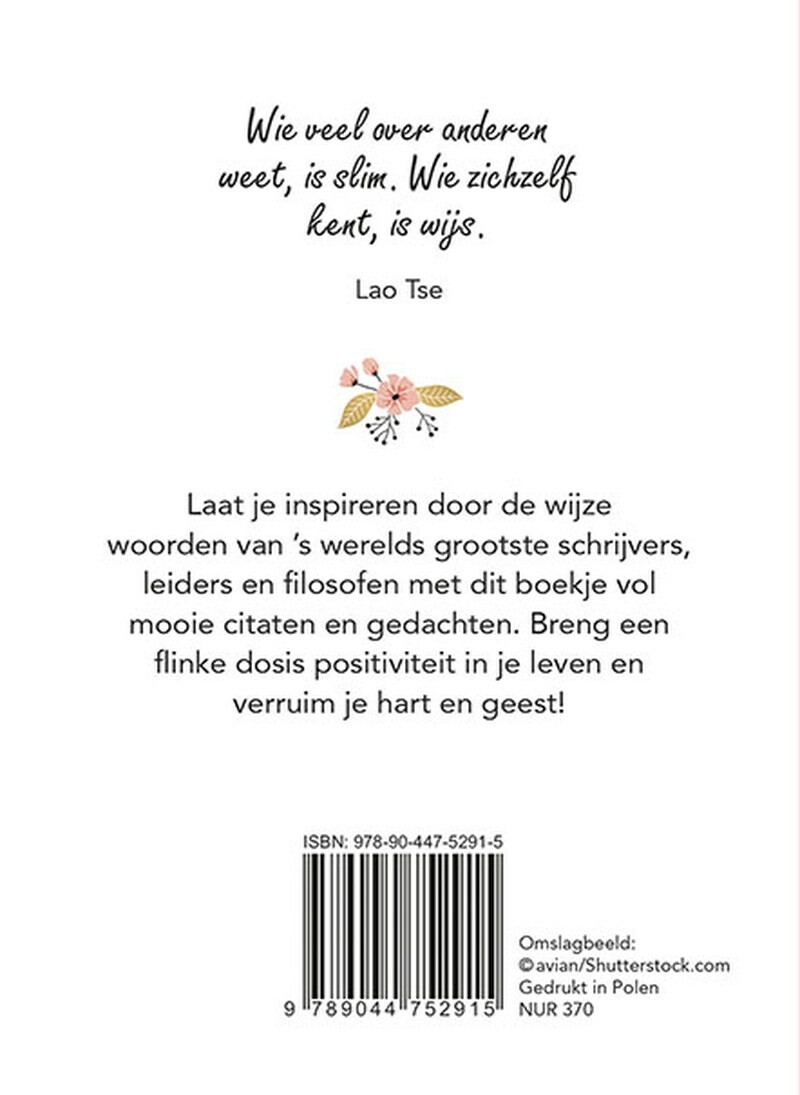Wijsheid - Inspirerende gedachten en citaten voor elke dag / Inspirerende gedachten en citaten voor elke dag achterkant