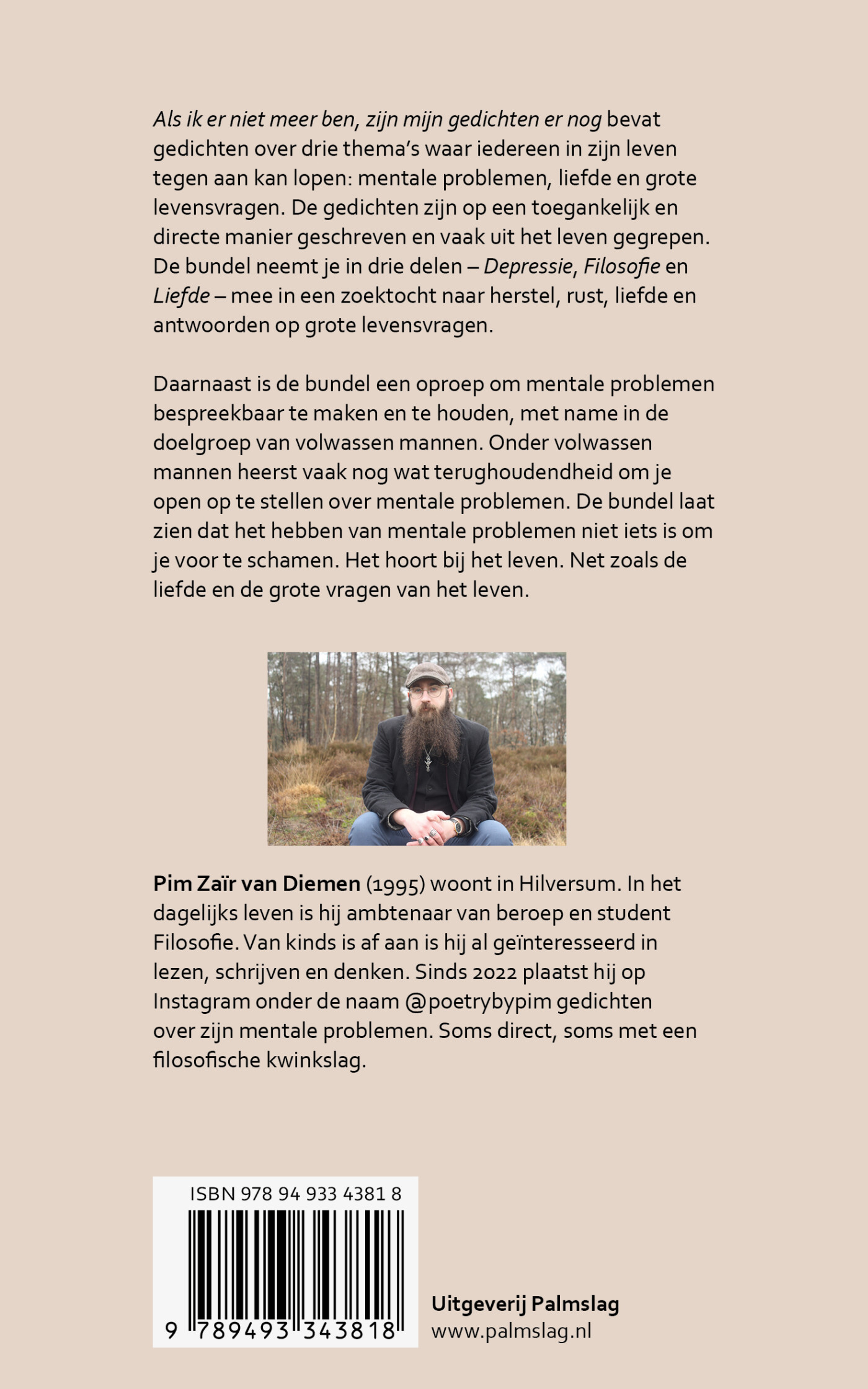 Als ik er niet meer ben, zijn mijn gedichten er nog achterkant