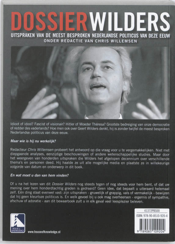 Dossier Wilders achterkant