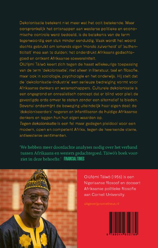 Tegen dekolonisatie Tegen dekolonisatie achterkant
