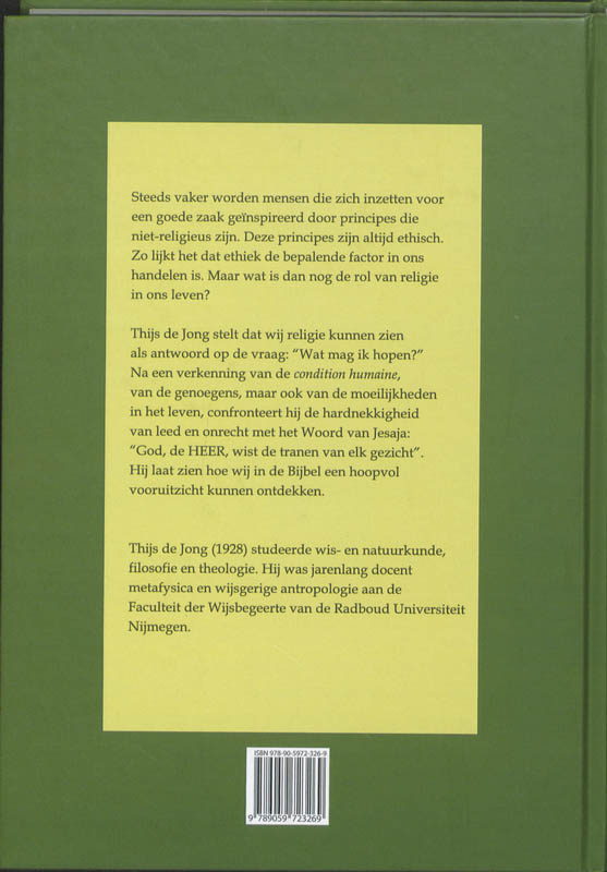 Over de redelijkheid van de Christelijke hoop achterkant