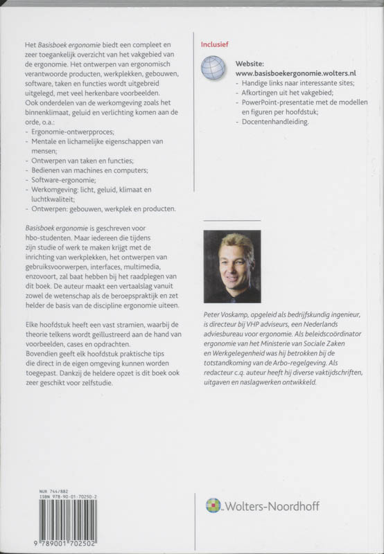 Basisboek ergonomie / Vast Boek Basisboek ergonomie / Vast Boek achterkant