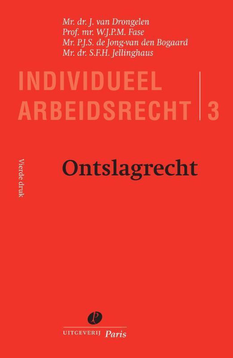 boekenbalie_9789490962630_cover Individueel arbeidsrecht / 3 ontslagrecht