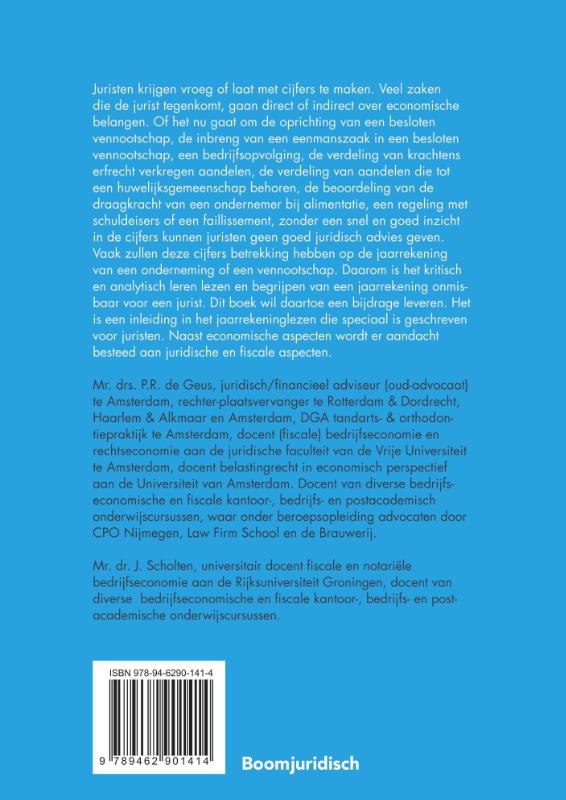Jaarrekeninglezen voor juristen / Boom Juridische studieboeken Jaarrekeninglezen voor juristen / Boom Juridische studieboeken achterkant