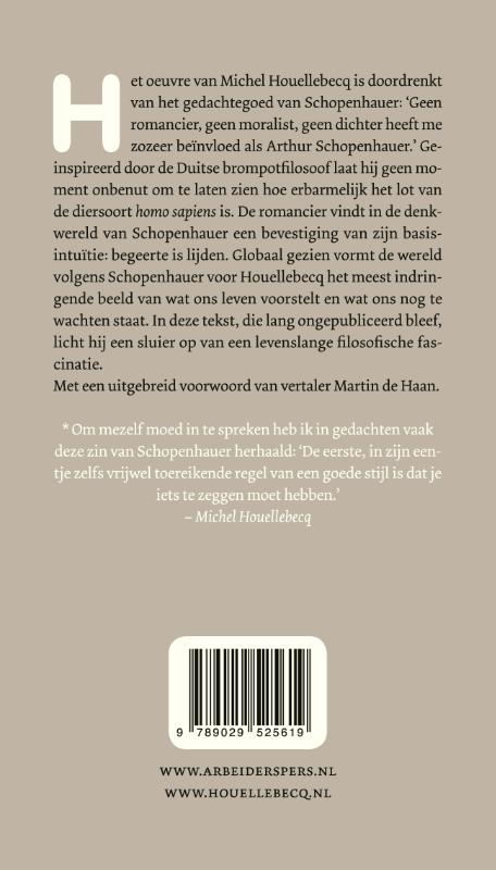 In aanwezigheid van Schopenhauer achterkant
