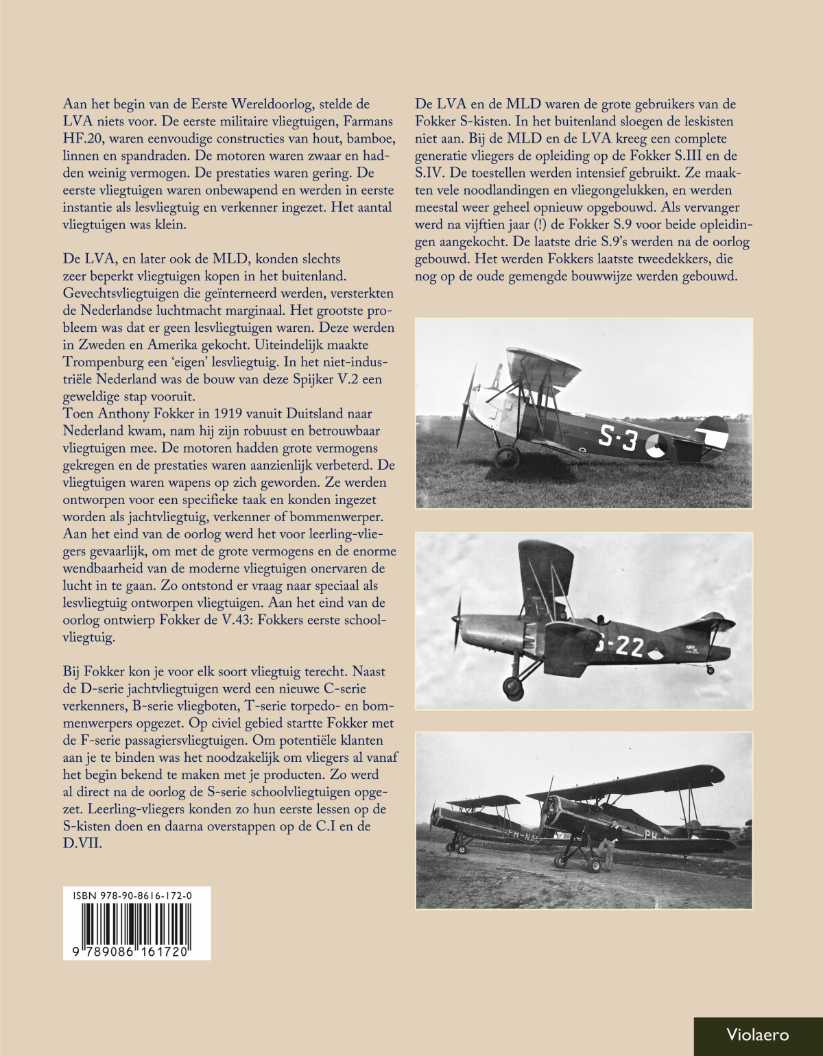 Fokker schoolvliegtuigen / Militaire Historie achterkant