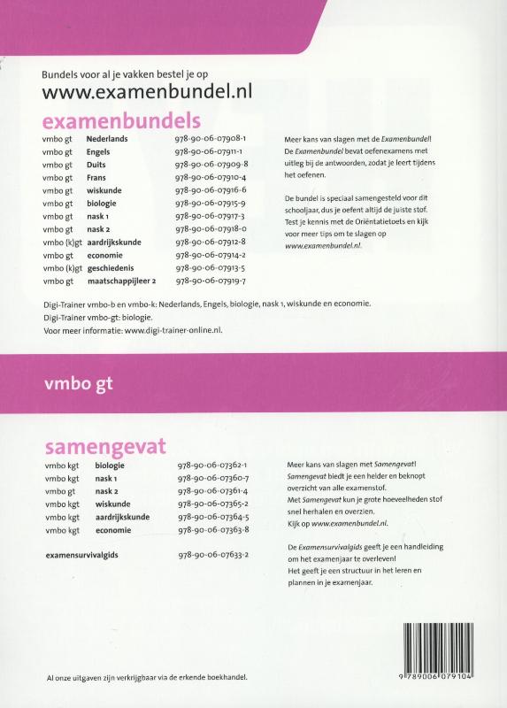 Examenbundel vmbo gt Frans 2012/2013 Examenbundel  vmbo gt Frans 2012/2013 achterkant