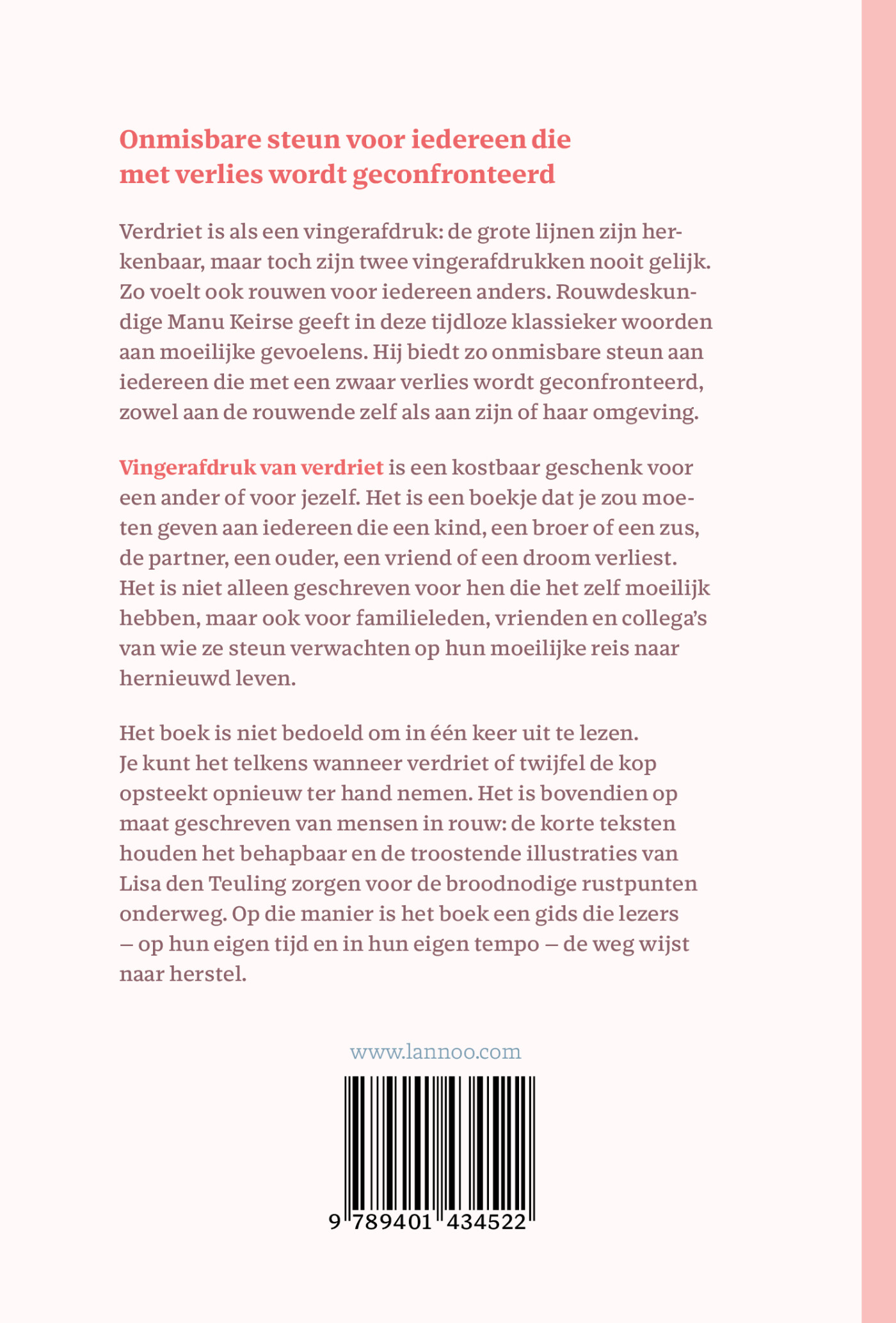 Vingerafdruk van verdriet achterkant
