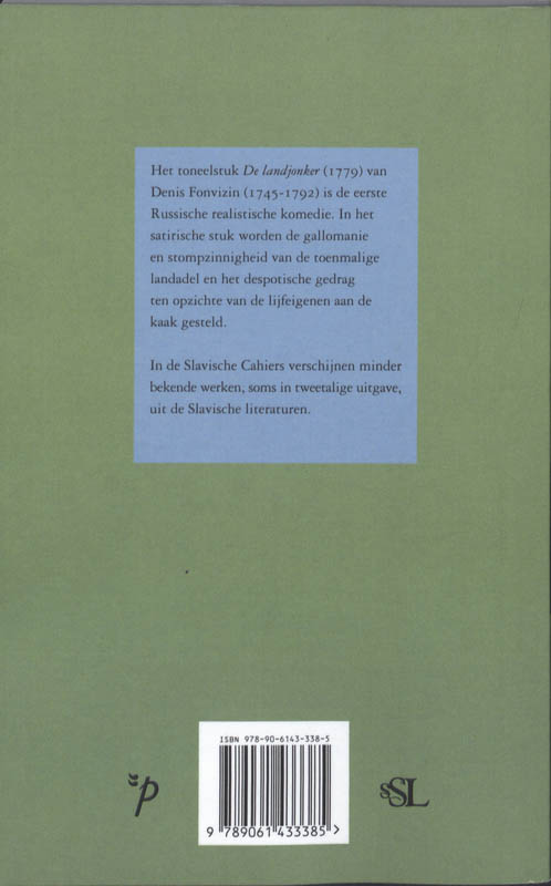 De landjonker / Slavische Cahiers / 4 achterkant