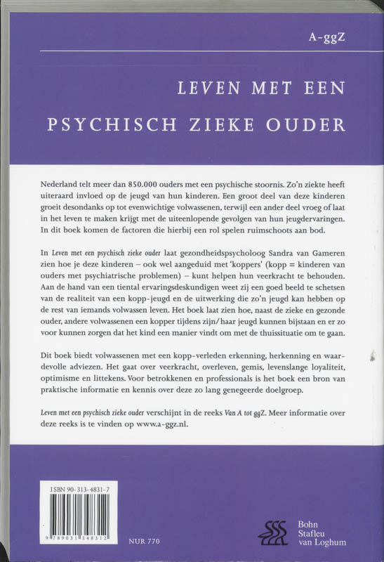 Van A tot ggZ - Leven met een psychisch zieke ouder achterkant