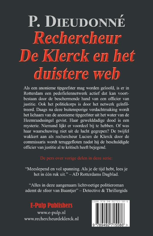 De Klerck 6 -   Rechercheur De Klerck en het duistere web achterkant