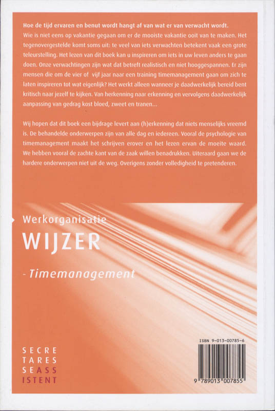 Timemanagement / Secretaresse Assistant Wijzer achterkant
