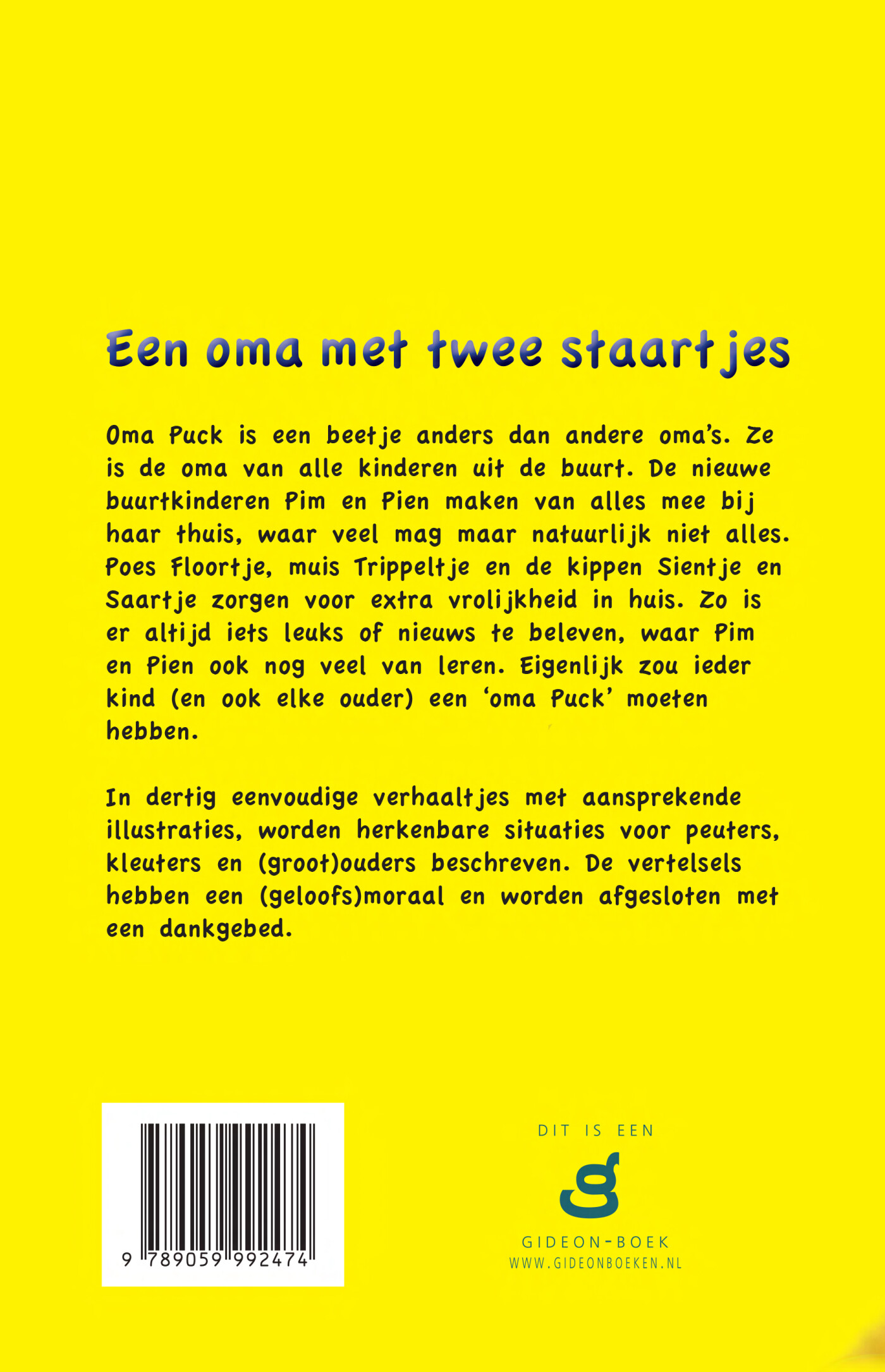 Een oma met twee staartjes achterkant