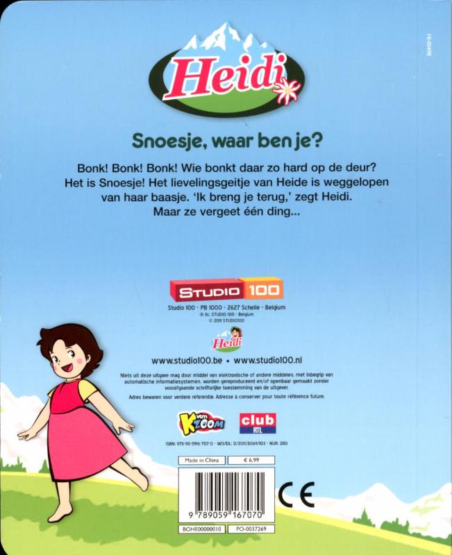 Snoesje, waar ben je? achterkant