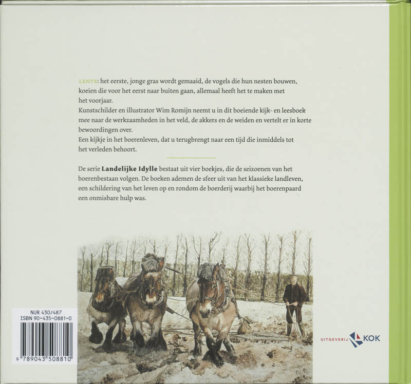 Landelijke idylle Lente achterkant