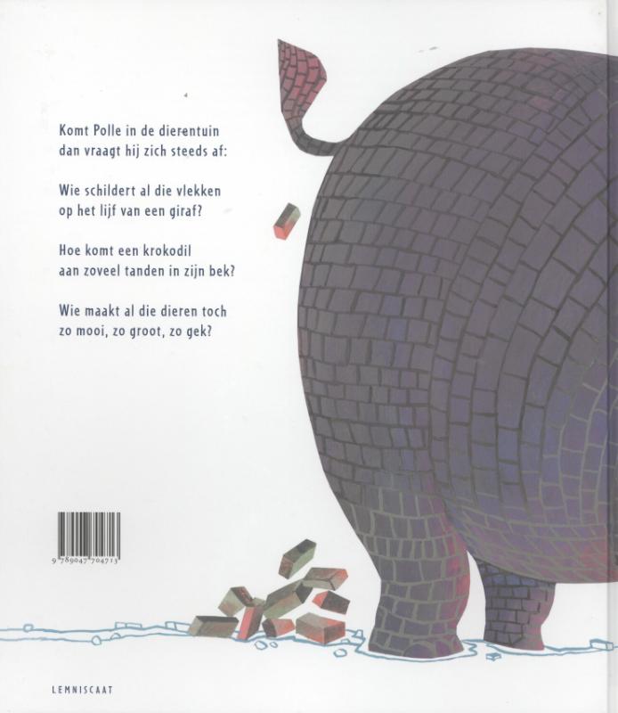 En hoe komt toch een olifant aan al die kilo's grijs? achterkant