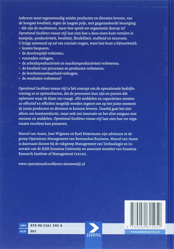 Operational excellence nieuwe stijl Operational excellence nieuwe stijl achterkant