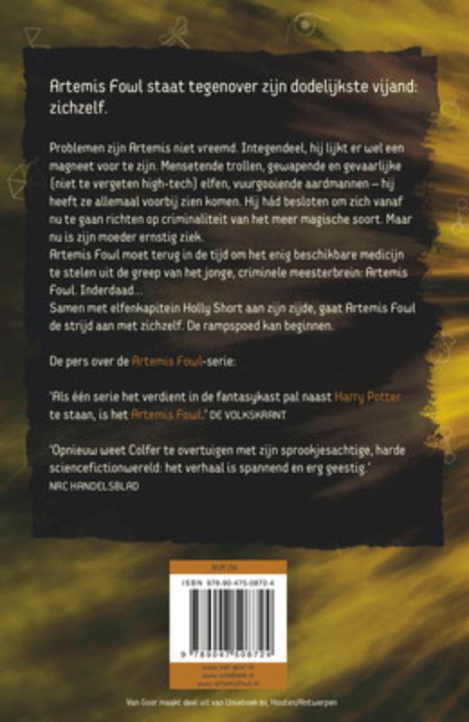 Artemis Fowl 6 - Artemis Fowl en de tijdparadox achterkant